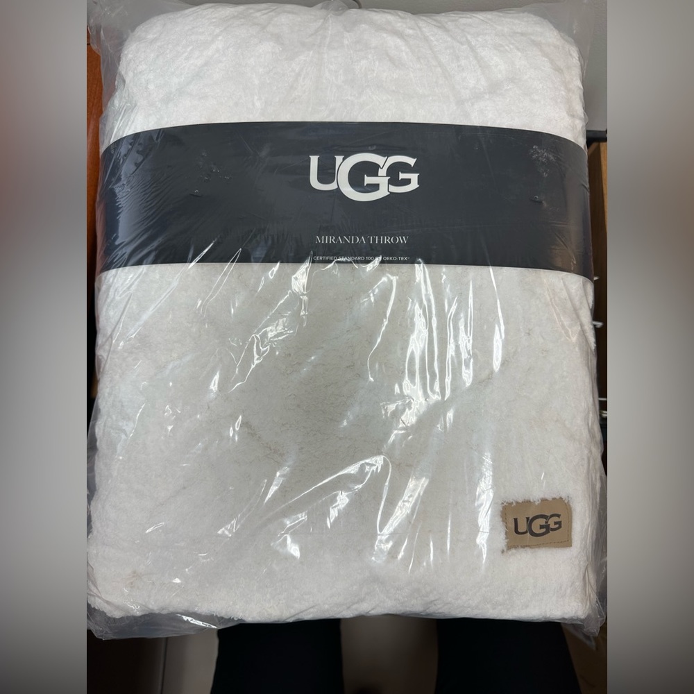 Ugg Miranda Throw blanket white 50x70